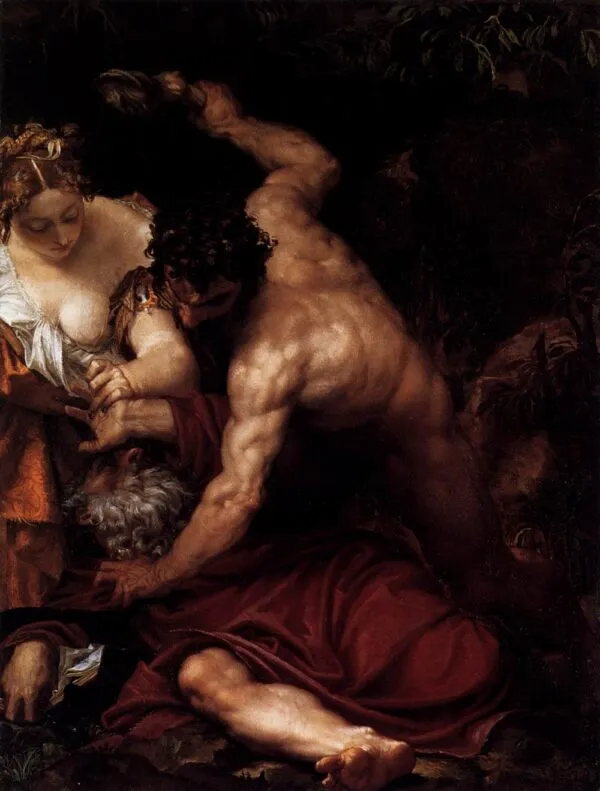 Temptation of St Anthony (1552) by Paolo Veronese — original painting reproduced as a hand-painted oil on canvas