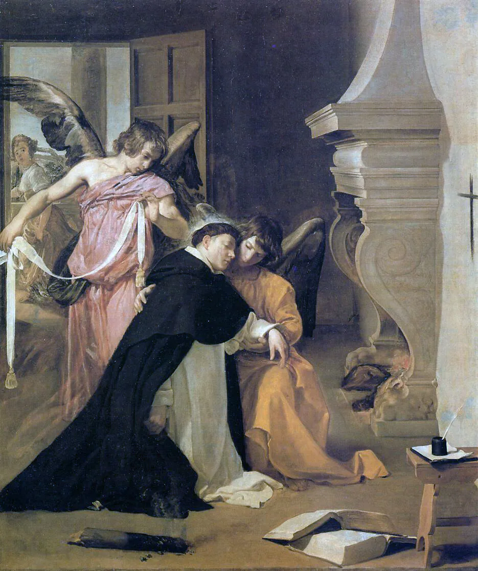 Temptation of St. Thomas (1632) by Diego Velázquez — original painting reproduced as a hand-painted oil on canvas