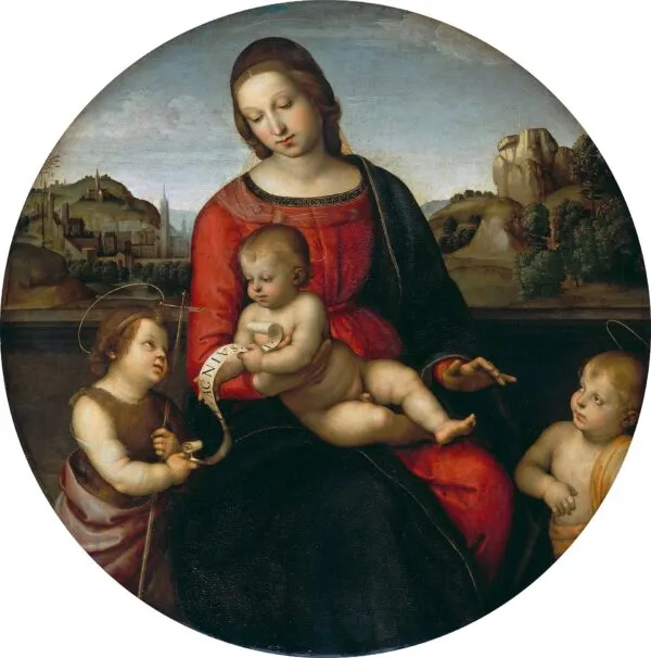 Terranuova Madonna (1505) by Raphael — original painting reproduced as a hand-painted oil on canvas