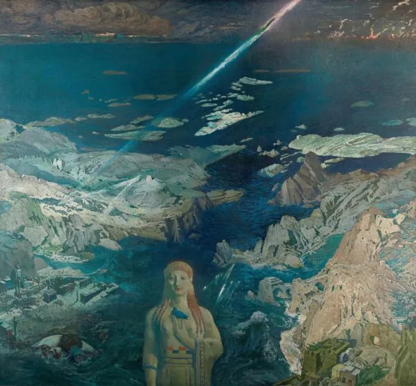 Terror Antiquus (1908) by Léon Bakst — original painting reproduced as a hand-painted oil on canvas