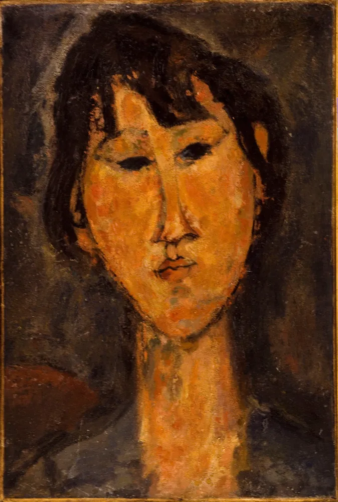 Tête de femme (1920) by Amedeo Modigliani — original painting reproduced as a hand-painted oil on canvas