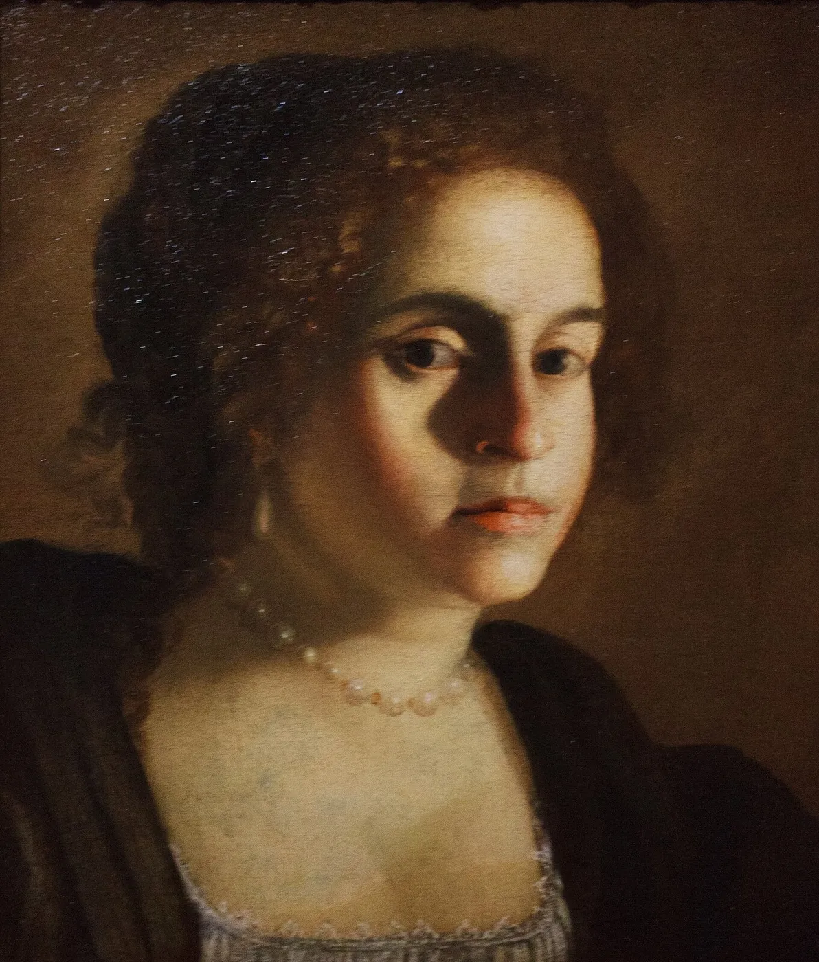 Tête d'héroïne (1620) by Artemisia Gentileschi — original painting reproduced as a hand-painted oil on canvas