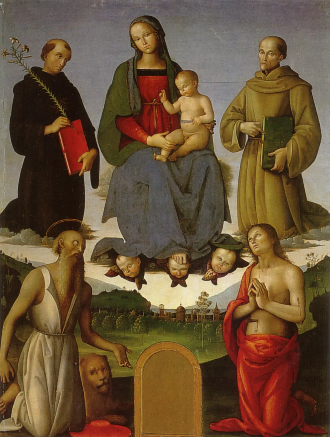 Tezi Altarpiece (1500) by Pietro Perugino — original painting reproduced as a hand-painted oil on canvas