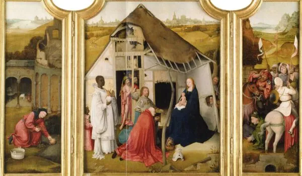 The Adoration of the Kings (1514) by Hieronymus Bosch — original painting reproduced as a hand-painted oil on canvas