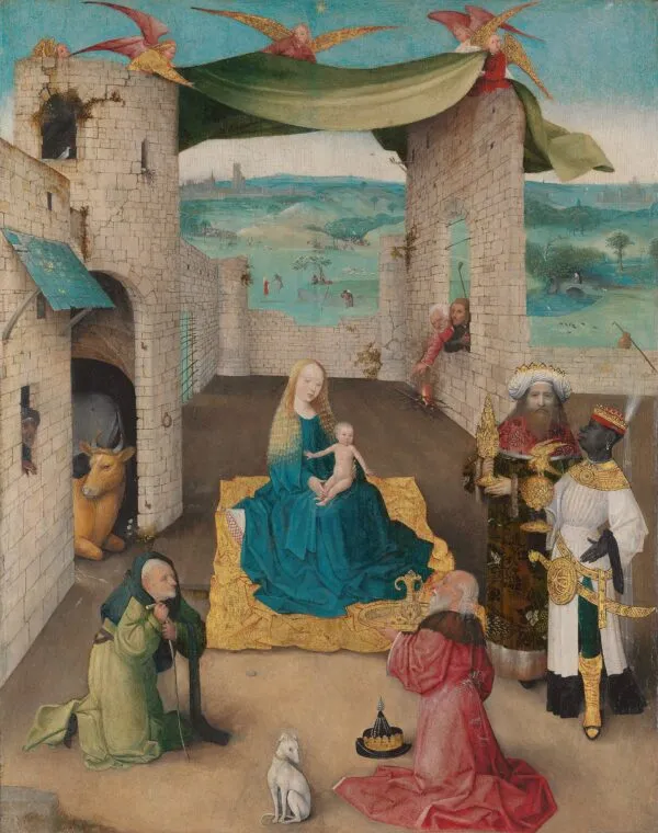 The Adoration of the Magi (1475) by Hieronymus Bosch — original painting reproduced as a hand-painted oil on canvas
