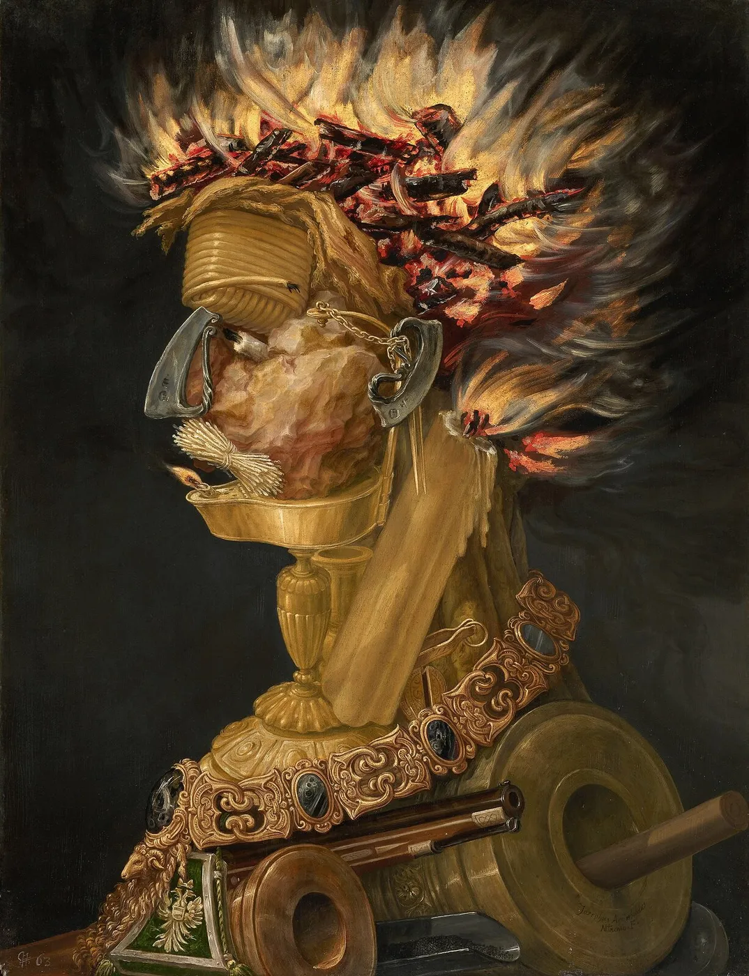 The allegory of Fire — Giuseppe Arcimboldo