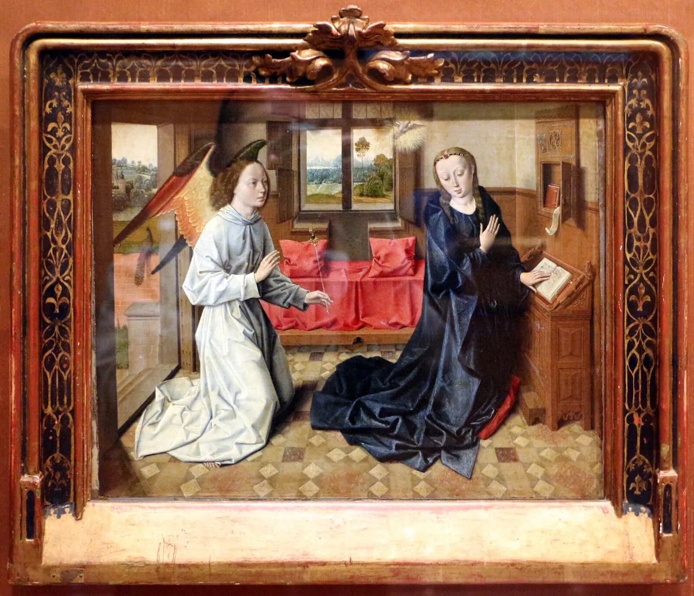 The Annunciation by Dieric Bouts — original painting reproduced as a hand-painted oil on canvas