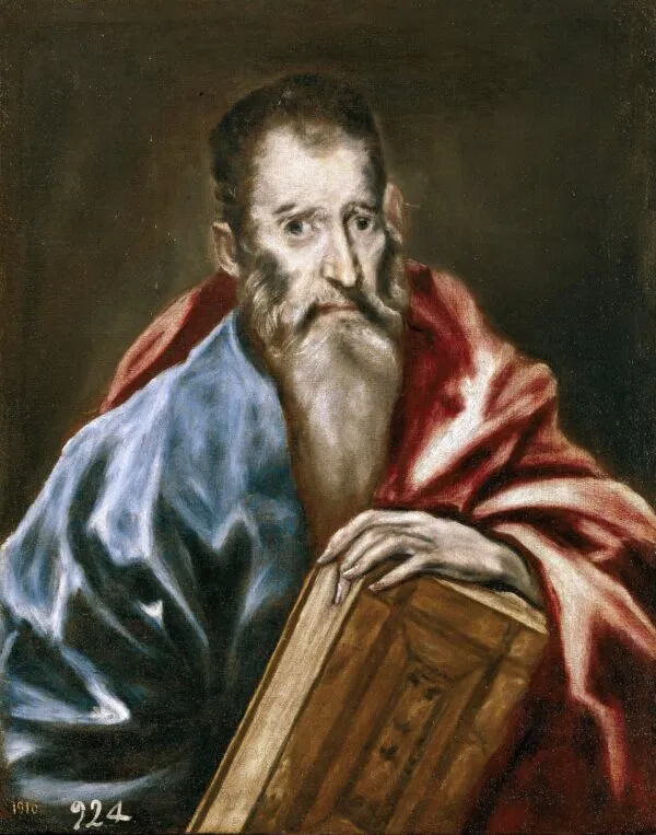 The Apostle Bartholomew (Paul) (1610) by El Greco — original painting reproduced as a hand-painted oil on canvas