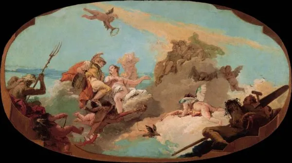 The Apotheosis of Admiral Vettor Pisani (1743) by Giovanni Battista Tiepolo — original painting reproduced as a hand-painted oil on canvas