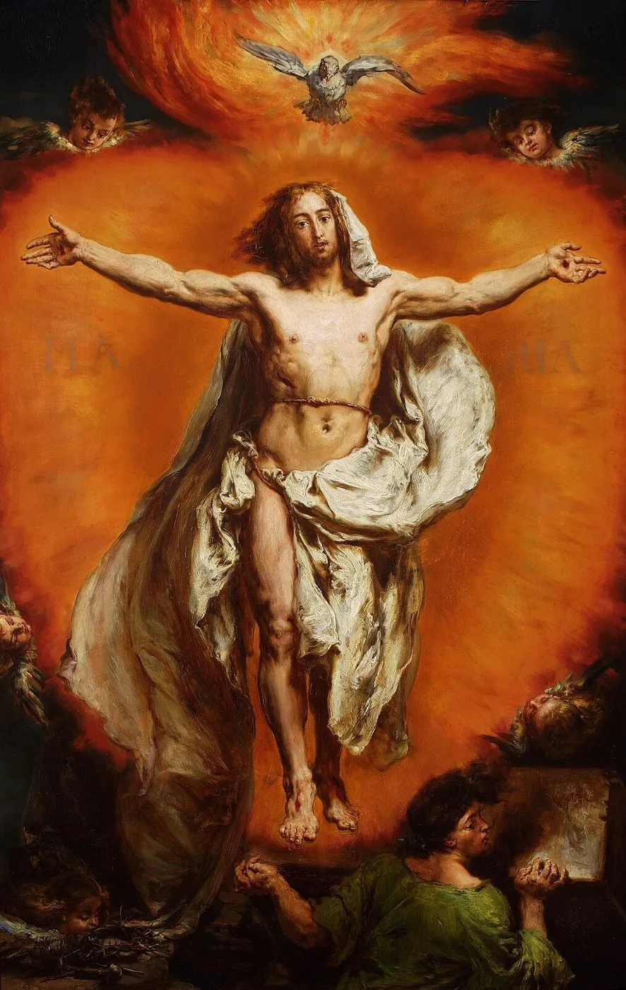 The Ascension of Christ (1884) by Jan Matejko — original painting reproduced as a hand-painted oil on canvas