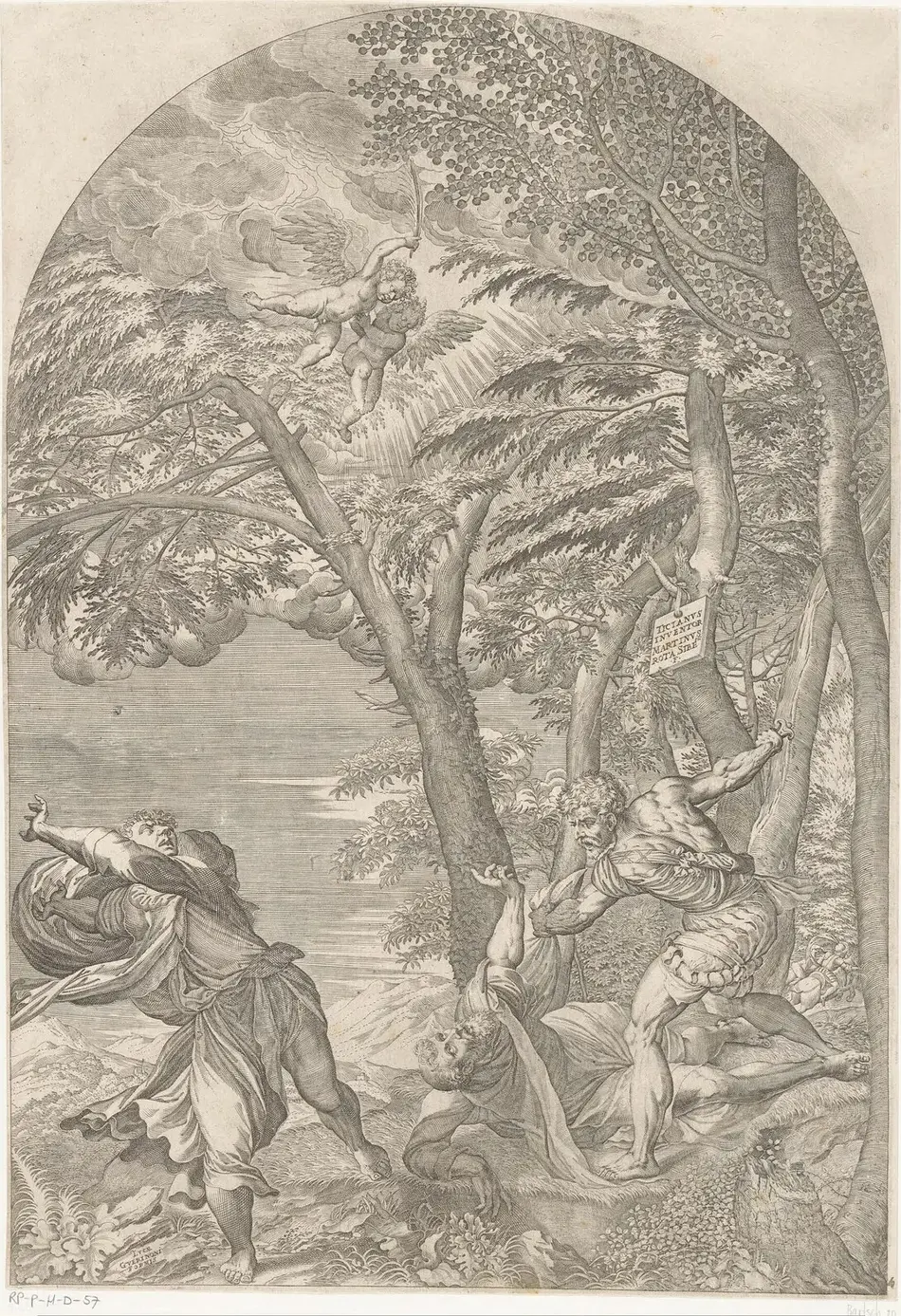 The Assassination of Saint Peter Martyr (1528) by Titian — original painting reproduced as a hand-painted oil on canvas