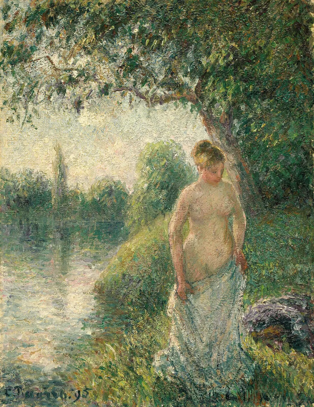 The Bather — Camille Pissarro