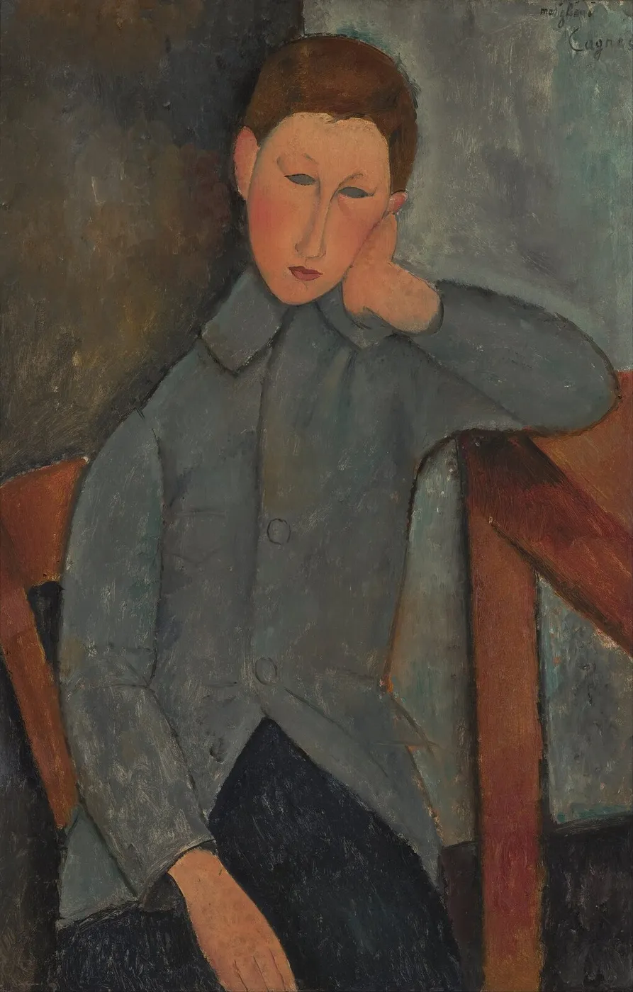 The Boy (1919) by Amedeo Modigliani — original painting reproduced as a hand-painted oil on canvas