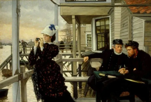 The Captain's Daughter (1873) by James Tissot — original painting reproduced as a hand-painted oil on canvas