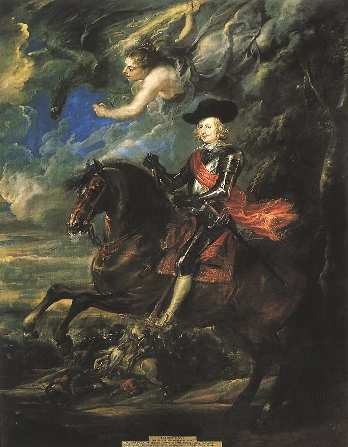 The Cardinal-Infante Don Fernando de Austria, at the Battle of Nördlingen (1634) by Peter Paul Rubens — original painting reproduced as a hand-painted oil on canvas