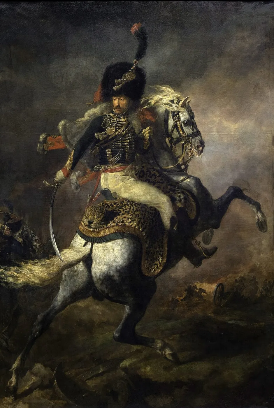 The Charging Chasseur (1812) by Théodore Géricault — original painting reproduced as a hand-painted oil on canvas