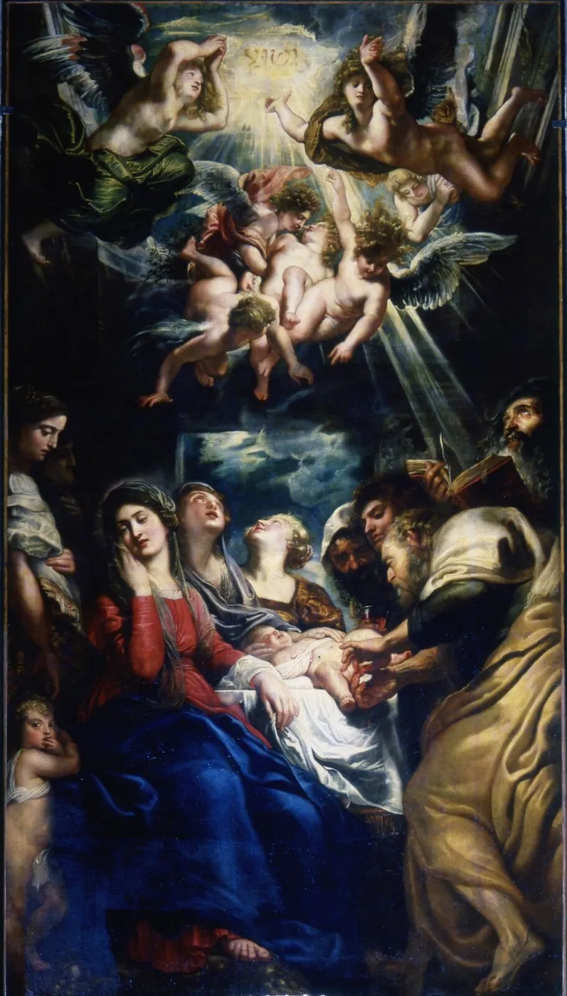 The Circumcision of Christ (1605) by Peter Paul Rubens — original painting reproduced as a hand-painted oil on canvas