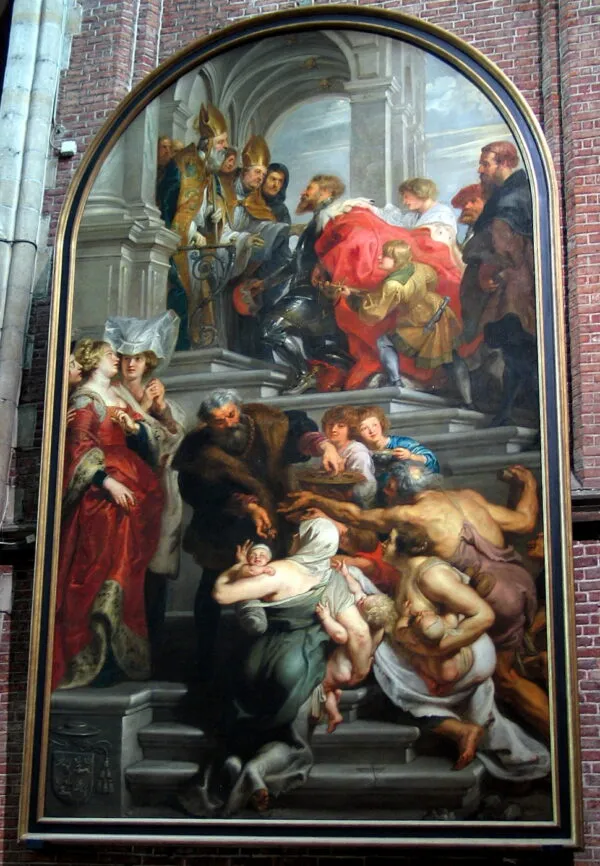 The Conversion of Saint Bavo (1623) by Peter Paul Rubens — original painting reproduced as a hand-painted oil on canvas