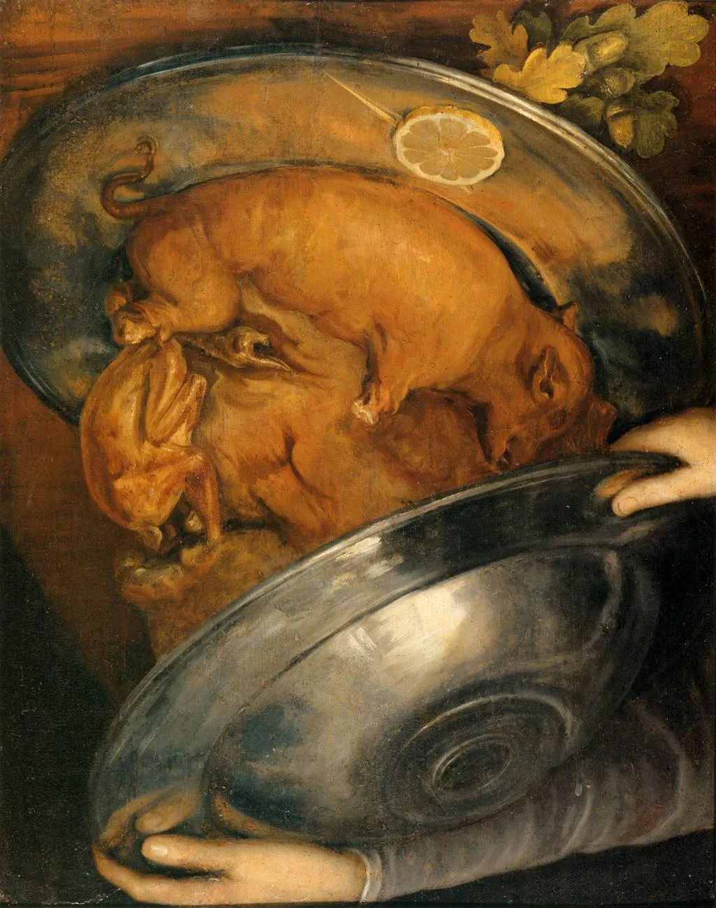 The Cook (1570) by Giuseppe Arcimboldo — original painting reproduced as a hand-painted oil on canvas