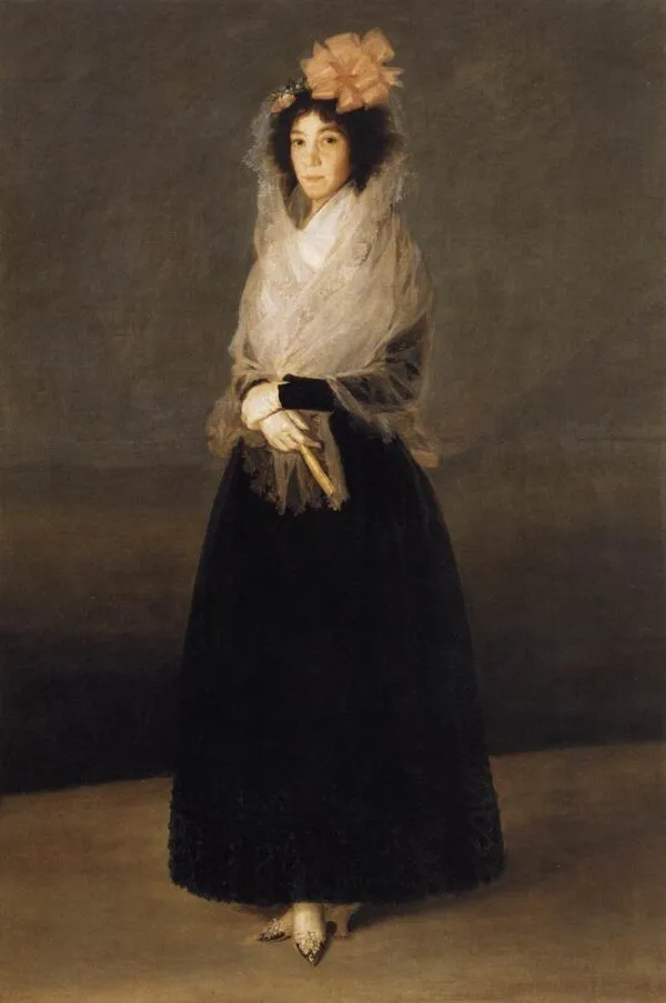 The Countess del Carpio, Marquesa de La Solana (1793) by Francisco Goya — original painting reproduced as a hand-painted oil on canvas