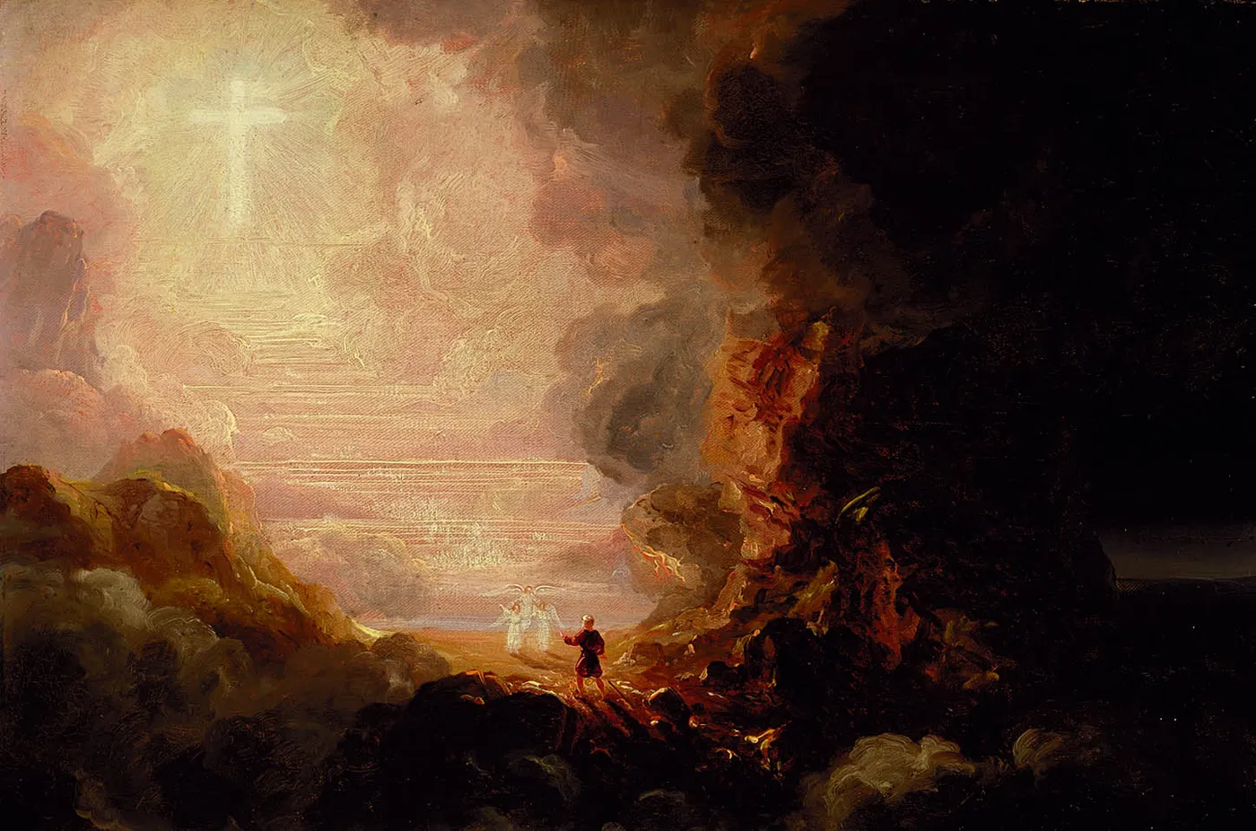 The Cross and the World: The Pilgrim of the Cross at the End of His Journey — Thomas Cole