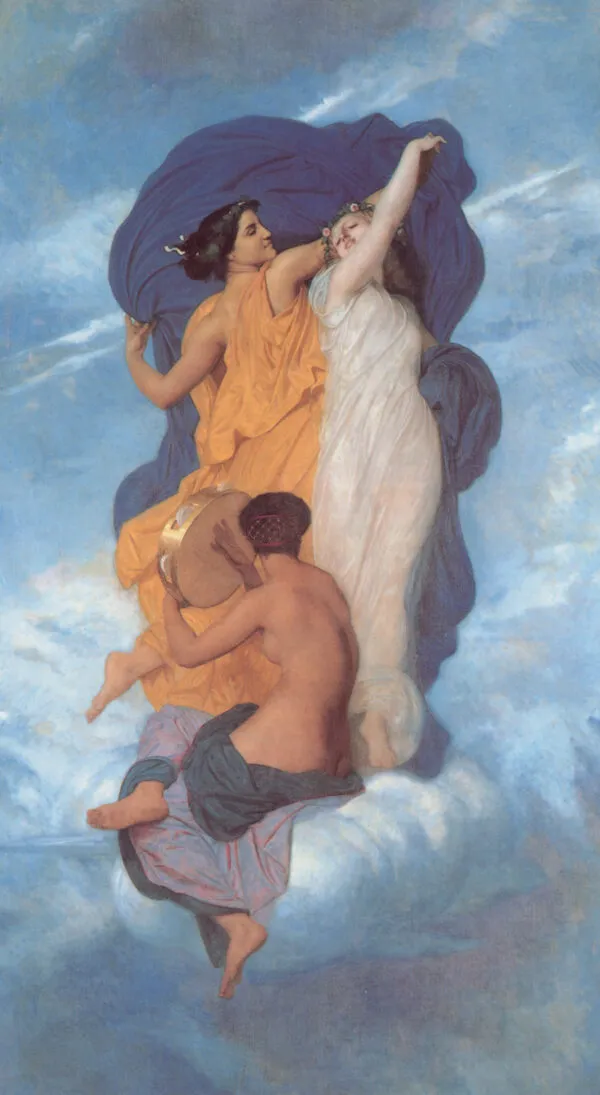 The Dance (1856) by William-Adolphe Bouguereau — original painting reproduced as a hand-painted oil on canvas