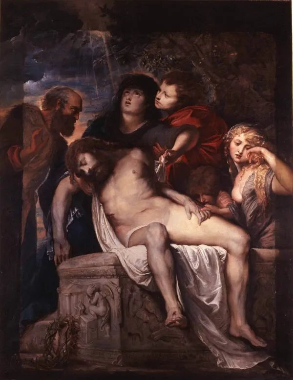 The Deposition (1602) by Peter Paul Rubens — original painting reproduced as a hand-painted oil on canvas