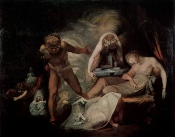 The Dream of Belinda (1750) by Henry Fuseli — original painting reproduced as a hand-painted oil on canvas