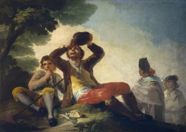 the Drinker (1777) by Francisco Goya — original painting reproduced as a hand-painted oil on canvas