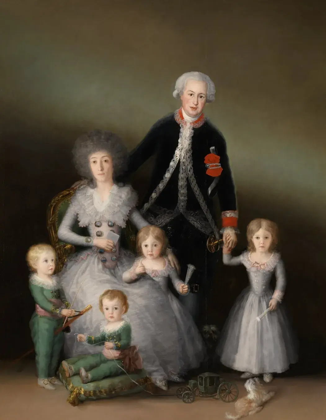 The Duke and Duchess of Osuna and their Children (1787) by Francisco Goya — original painting reproduced as a hand-painted oil on canvas