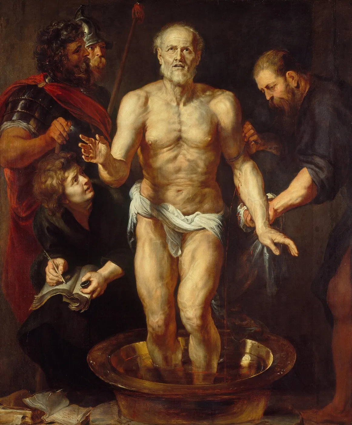 The Dying Seneca (1610) by Peter Paul Rubens — original painting reproduced as a hand-painted oil on canvas