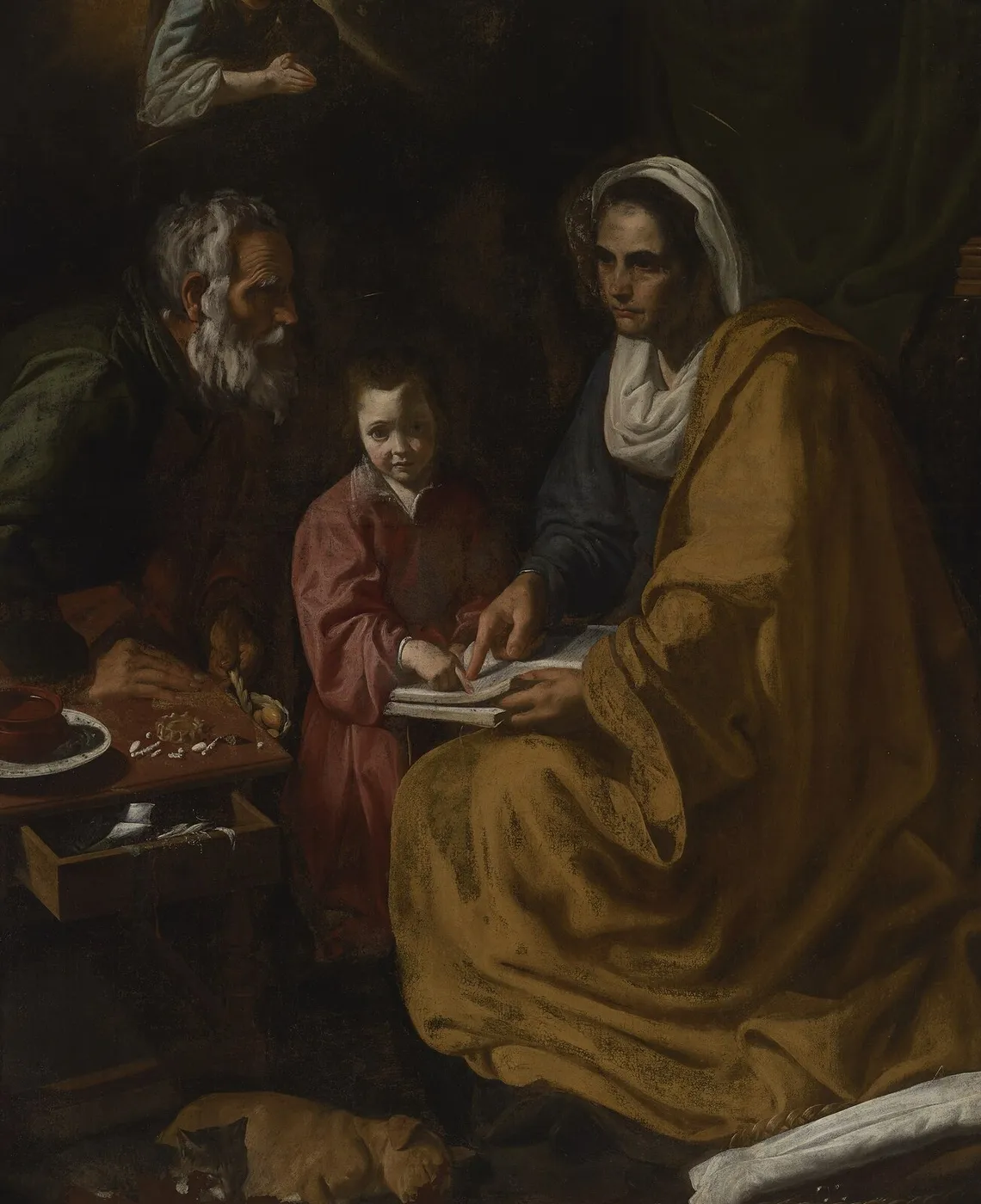 The Education of the Virgin (1617) by Diego Velázquez — original painting reproduced as a hand-painted oil on canvas