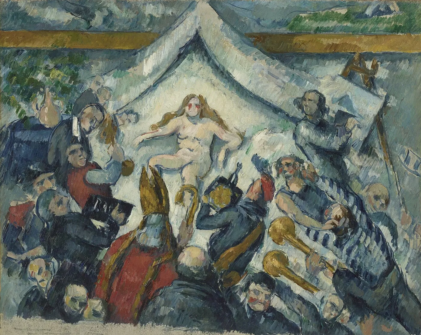 The Eternal Feminine (1877) by Paul Cézanne — original painting reproduced as a hand-painted oil on canvas