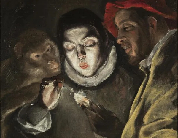 The Fable (1580) by El Greco — original painting reproduced as a hand-painted oil on canvas