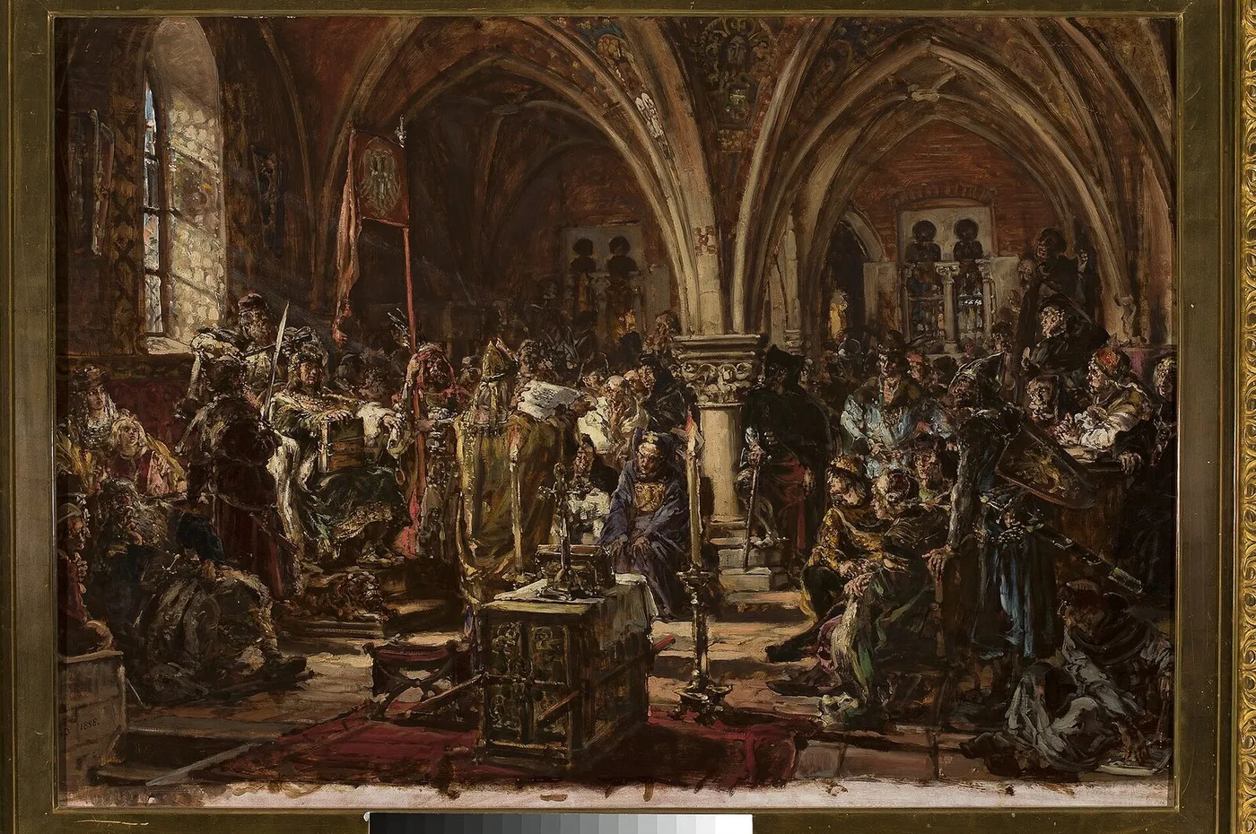 The First Parliament in Łęczyca, from the series “History of Civilization in Poland” (1888) by Jan Matejko — original painting reproduced as a hand-painted oil on canvas