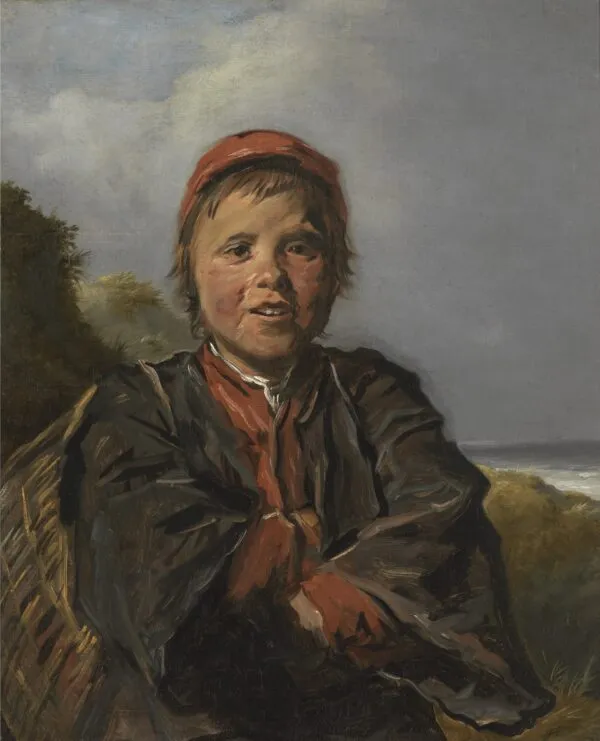 The Fisher Boy (1630) by Frans Hals — original painting reproduced as a hand-painted oil on canvas