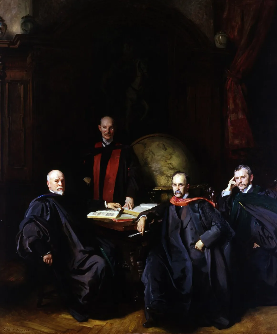 The Four Doctors (1906) by John Singer Sargent — original painting reproduced as a hand-painted oil on canvas