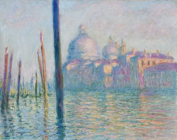 The Grand Canal (1908) by Claude Monet — original painting reproduced as a hand-painted oil on canvas