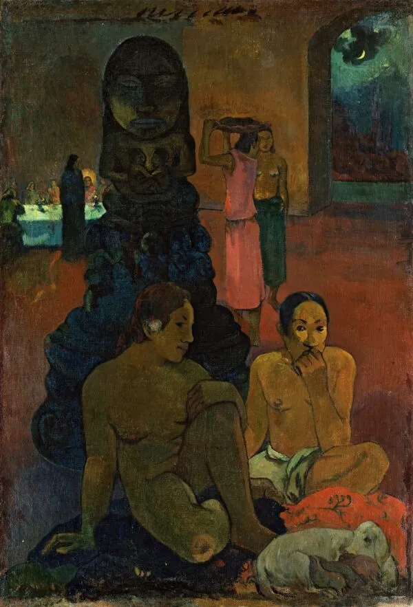 The Great Buddah (1899) by Paul Gauguin — original painting reproduced as a hand-painted oil on canvas