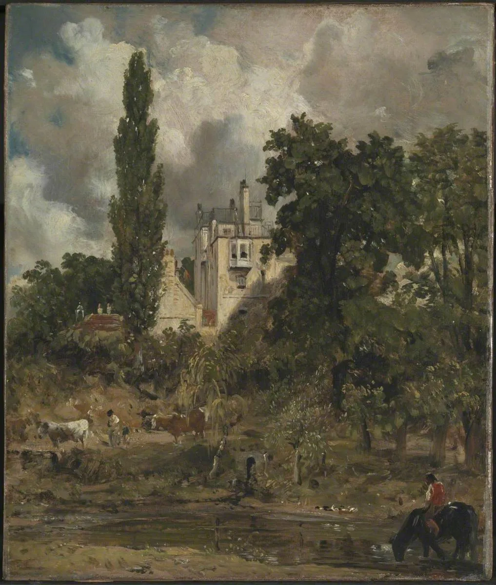 The Grove, Hampstead (1821) by John Constable — original painting reproduced as a hand-painted oil on canvas