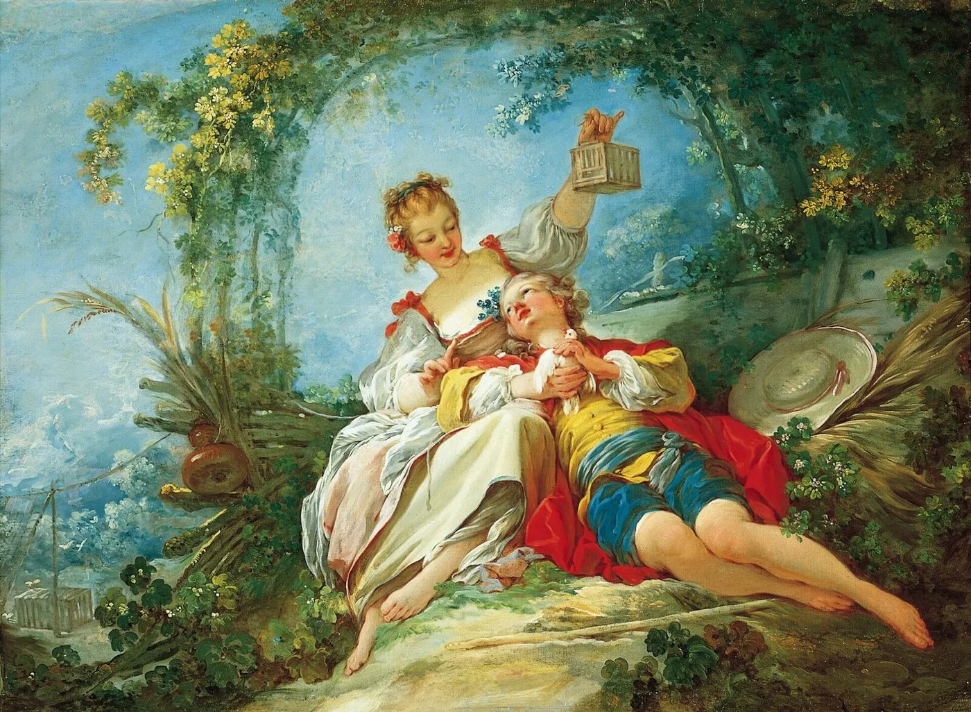 The Happy Lovers — Jean-Honoré Fragonard