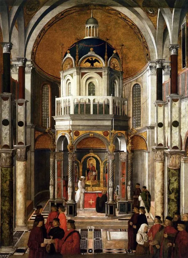 The Healing of Pietro dei Ludovici (1501) by Gentile Bellini — original painting reproduced as a hand-painted oil on canvas