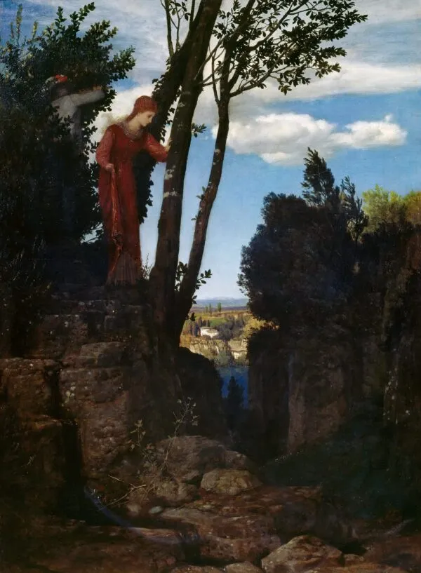 The Honeymoon (1878) by Arnold Böcklin — original painting reproduced as a hand-painted oil on canvas