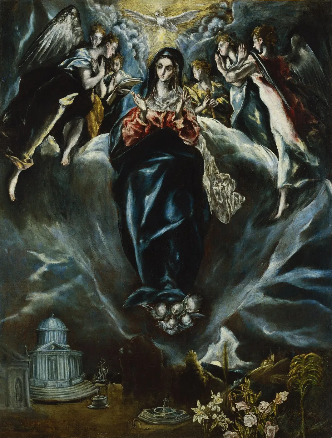 The Immaculate Conception (1611) by El Greco — original painting reproduced as a hand-painted oil on canvas