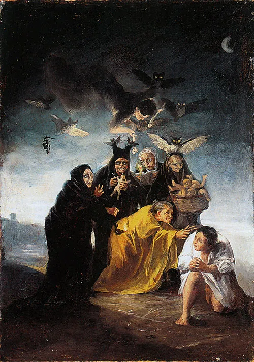 The incantation by Francisco Goya — original painting reproduced as a hand-painted oil on canvas