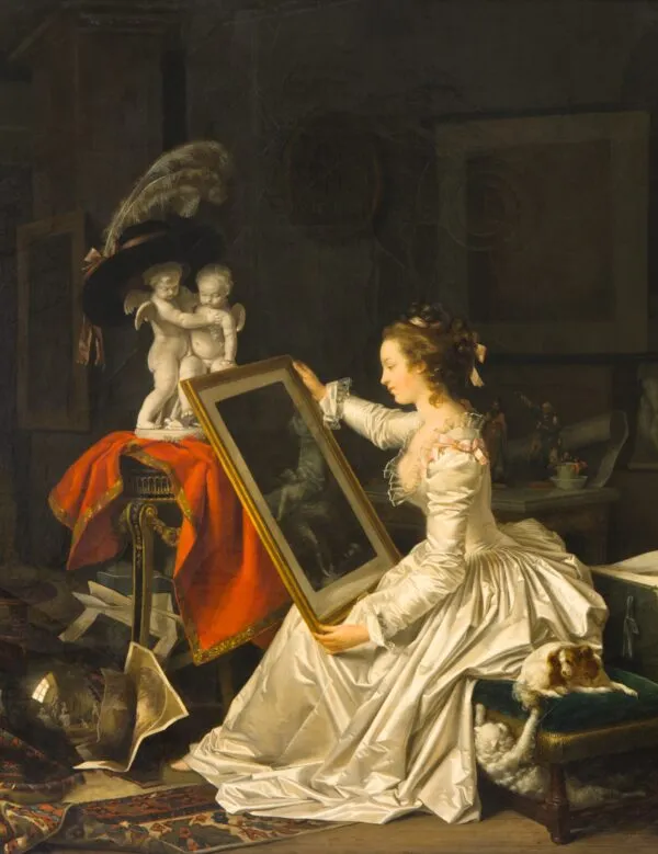 The Interesting Student (1786) by Jean-Honoré Fragonard — original painting reproduced as a hand-painted oil on canvas