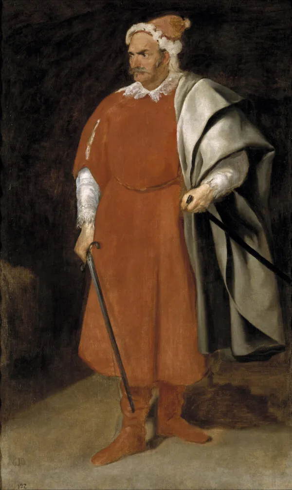 The Jester Barbarroja (1633) by Diego Velázquez — original painting reproduced as a hand-painted oil on canvas