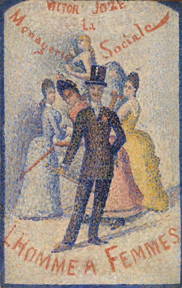 The Ladies' Man (1889) by Georges Seurat — original painting reproduced as a hand-painted oil on canvas