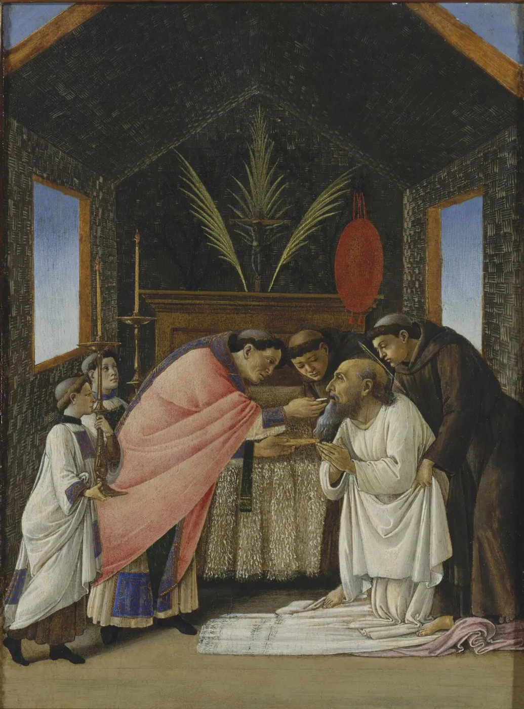 The Last Communion of Saint Jerome (1495) by Sandro Botticelli — original painting reproduced as a hand-painted oil on canvas