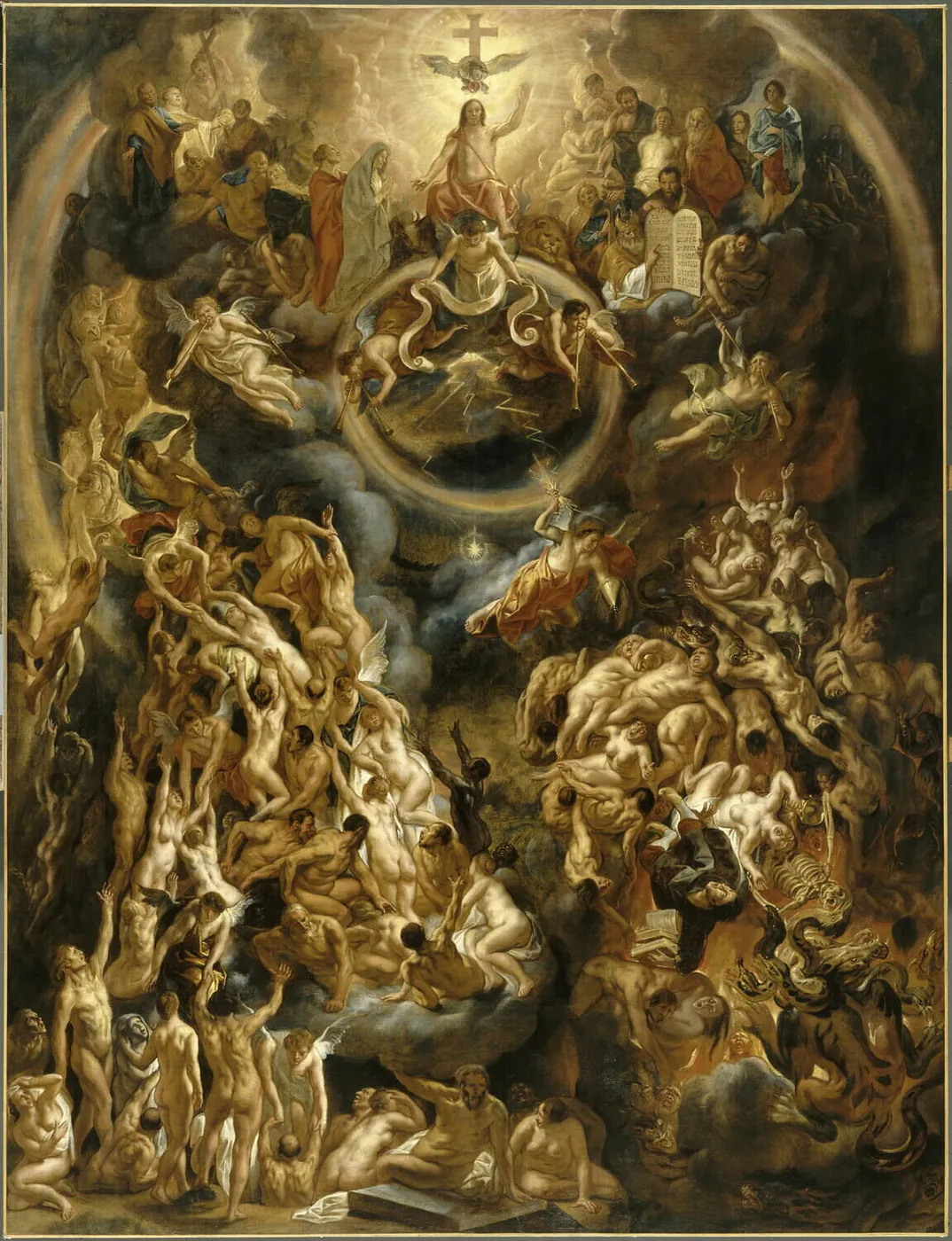 The Last Judgement (1653) by Jacob Jordaens — original painting reproduced as a hand-painted oil on canvas